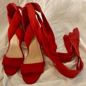 Red Wrap-Around Heels